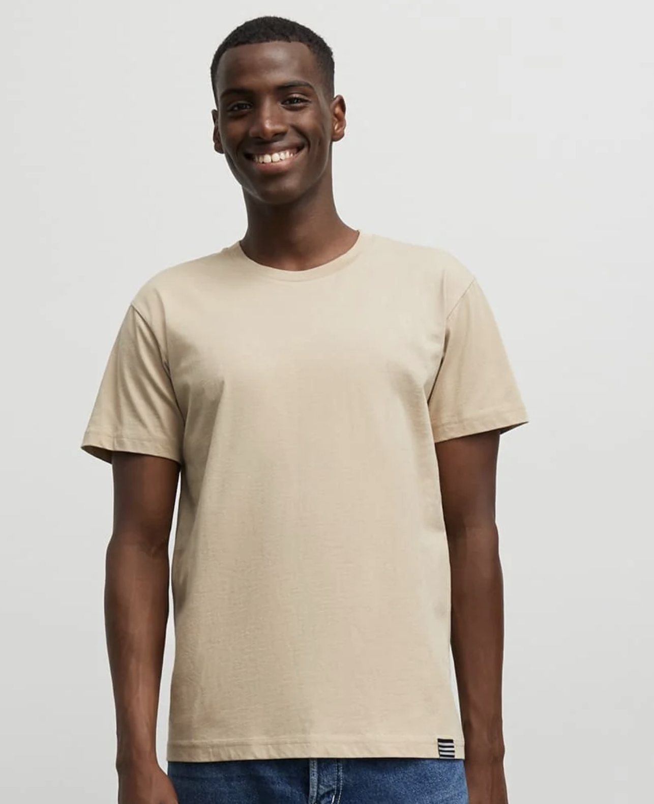 Mads Nørgaard Thor Fine Jersey T-Shirt Herren beige